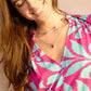 Bold & Beautiful Empire Waist Dress In Pink and Blue