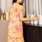 Mia Tropicales Shirt Dress In Orange