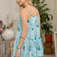 Forever Free Babydoll Dress In Blue