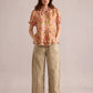 Savannah Floral Love Top In Peach