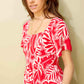 Lily's Cove Empire Waist Dress In Red