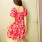 Lily's Cove Empire Waist Dress In Red