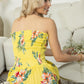 Grace's Morning Strapless Dress  In Yellow