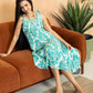 Mackenzie Bright Drop Waist Dress In Sky Blue