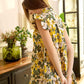 Blossom Paradise Empire Dress In Green