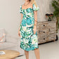 Andrea's Adventure Empire Waist Dress In Turquoise