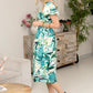 Andrea's Adventure Empire Waist Dress In Turquoise