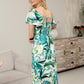 Andrea's Adventure Empire Waist Dress In Turquoise