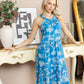 Madeline Halter Dress In blue