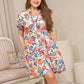 Alexa Floral Shirt Dress In Multicolor