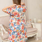 Alexa Floral Shirt Dress In Multicolor