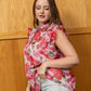 Trinity Rose Floral Top In Pink