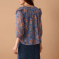 Amanda's Heart Floral Top In Blue