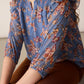 Amanda's Heart Floral Top In Blue