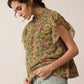 Jenna Floral Print Top In Multicolor