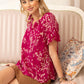 Isla Retreat Top In Dark Pink