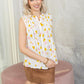 Angelina Sleeveless Top In Off White