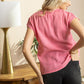 Audrey's Horizon V-Neck Top In Pink