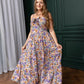 Jocelyn Joy Floral Dress In Purple
