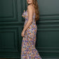 Jocelyn Joy Floral Dress In Purple