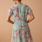 Nevaeh Floral Dress In Teal