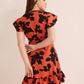 Jungle Serenade Empire Waist Dress In Orange