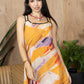 Sky Streamer A-Line Dress In Mustard