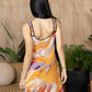 Sky Streamer A-Line Dress In Mustard