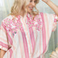 Paloma Embroidered Top In Light Pink
