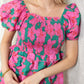 Hibiscus Cove Top In PInk And Green