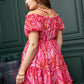 Erin Lovely Pattern Dress In Pink