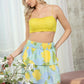 Marissa Floral Skirt In Green And Yellow