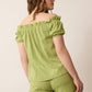 Catherine Drop Shoulder Top & Short Set In Green