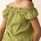Catherine Drop Shoulder Top In Green