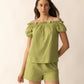Catherine Drop Shorts In Green