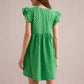 Sophie Checkered Print Dress In Green
