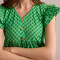 Sophie Checkered Print Dress In Green