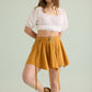 Marlee Patty Accented Skirt In Mustard