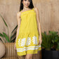 Marigold Muse Accent Dress In Olive Green