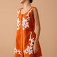 Gracie Embroidered Dress In Orange