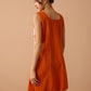 Gracie Embroidered Dress In Orange