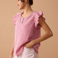 Peyton Gingham Top In  Light Pink