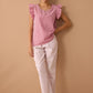 Peyton Gingham Top In  Light Pink