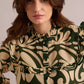 Valeria's Grace Top In Off White and Green