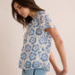 Love of Lydia Floral Top In Blue