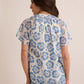 Love of Lydia Floral Top In Blue