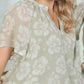 Love of Lydia Floral Top In Olive Green