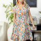 Glorious Morn Empire Waist Dress In Multicolor