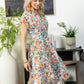 Glorious Morn Empire Waist Dress In Multicolor