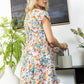 Glorious Morn Empire Waist Dress In Multicolor